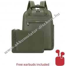 Golla h�tizs�k �s 13 colos laptop tok z�ld Bluetooth f�lhallgat�val 33cm