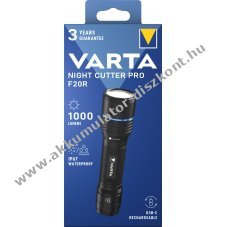 Varta LED zsebl�mpa Night Cutter Pro F20R 1000lm l�tium-ion