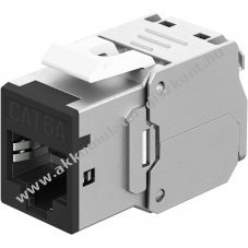 Goobay RJ45 CAT 6A STP Keystone-modul Slim 14,5mm fekete