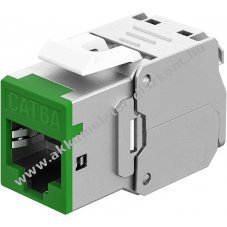 Goobay RJ45 CAT 6A STP Slim Keystone-modul z�ld 14,5mm sz�les
