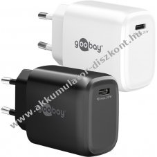 Goobay USB-C PD GaN gyorst�lt� 25W 1x USB-C csatlakoz�