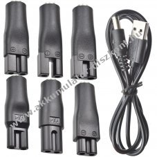 5 V-os borotva t�lt�k�bel �s USB-adapter szett
