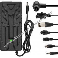H�l�zati t�lt�, t�pegys�g, adapter e-bike/roller Li-Ion Akkumul�torhoz 54.6V 2A, 7 f�le csatlakoz�val