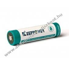 Keeppower P1840TC 3,6/3,7V 4000mAh 18650 USB-C t�lt�s PCB v�dett Li-Ion