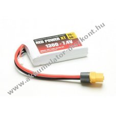 Pichler RED POWER 7,4V 1300mAh modell�p�t� Akkumul�tor XT60 LiPo