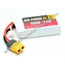 Pichler RED POWER XT 7,4V 1500mAh modell�p�t� Akkumul�tor XT60 XH LiPo