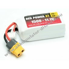 Pichler RED POWER XT 3S1P 11,1V 1500mAh XT60 modell�p�t� Akkumul�tor LiPo