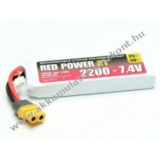 Pichler RED POWER XT 2S1P 7,4V 2200mAh modell�p�t� Akkumul�tor XT60 LiPo