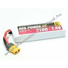 Pichler RED POWER XT 2S1P modell�p�t� Akkumul�tor 7,4V 2700mAh XT60 XH LiPo