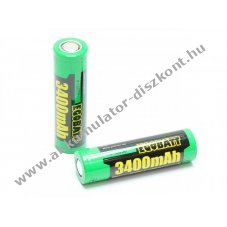 Pichler 18650 Flattop Akkumul�tor 3,7V 3400mAh 2db/csomag Li-Ion