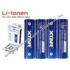 XTAR AA Mignon ceruza LR6 Akkumul�tor 1,5V 2500mAh 4db/csomag Li-Ion