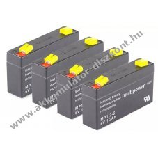 Axcom Akkumul�torpakk 24V 1,2Ah 4db/csomag Stiegelmeyer Vitano AG300 Sicuro Plus orvosi �lom
