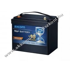 Axcom NA12-50 n�trium-ion Akkumul�tor 12V 50Ah M6 kontaktok