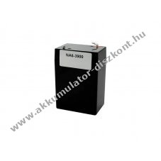 Axcom NA6-3900 n�trium-ion Akkumul�tor 6V 3,9Ah 4,7mm csatlakoz�