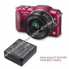 Helyettes�t� kamera Akkumul�tor Panasonic Lumix DMC-GF3 DMW-BLE9 750mAh 5,55Wh