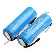 Helyettes�t� ipari Akkumul�tor 14430 650mAh 2.41Wh 2db/csomag f�lekkel