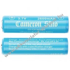 Helyettes�t� ipari Akkumul�tor 18650 2600mAh 9.62Wh 2db/csomag PCB v�dett Li-ion