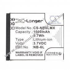 Helyettes�t� kamera Akkumul�tor Canon Digital IXUS 200 IS NB-6L 1000mAh 3.7Wh Li-Ion