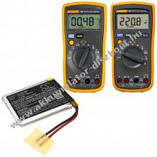 Helyettes�t� m�r�m�szer Akkumul�tor Fluke 15B HJ603040PL 650mAh 2.41Wh 3.7V