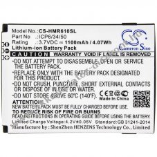 Helyettes�t� m�r�m�szer Akkumul�tor HumanWare SmartView Versa ICP6/34/50 1100mAh 4.07Wh 3.7V