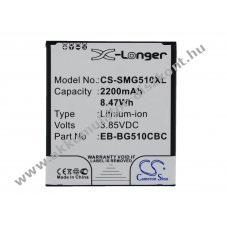 Helyettes�t� telefon Akkumul�tor Samsung SM-G510F EB-BG510CBC 2200mAh/8.47Wh
