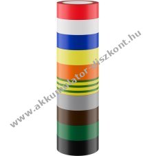 Goobay Tools PVC elektromos szigetel�szalag 19mm x 10m 10db/csomag 10 k�l�nb�z� sz�n