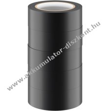 Goobay Tools PVC szigetel�szalag 19mm x 10m fekete 5db/csomag