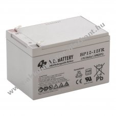 B.B. Battery BP12-12FR 12V 12Ah AGM �lom Akkumul�tor VdS