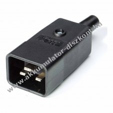 Martin Kaiser IEC 60320 C20 dug� (male) 230V/16A max.70�C termoplaszt C20-BD k�bel n�lk�l
