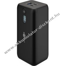 Goobay powerbank 20000mAh Power Delivery 65W USB-C PD USB-A QC 3x p�rhuzamos t�lt�s