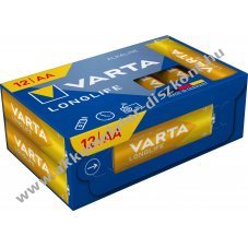 Varta Longlife AA LR06 1.5V 12db/csomag hagyom�nyos elem Alkaline