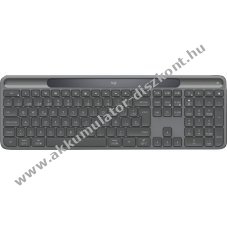 Logitech K980 Signature Slim Solar+ vezet�k n�lk�li billenty�zet DE Bluetooth USB-C Logi Bolt grafit