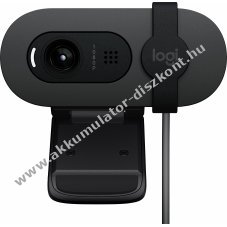 Logitech BRIO 100 Full HD webkamera grafit USB 1080p 30fps be�p�tett takar�