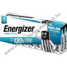 Energizer Max Plus AAA / LR03 (mikro) 1,5V 20db/csomag elem Alkaline