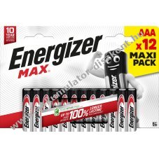 Energizer Max AAA 1.5V 12db/csomag elem Alkaline