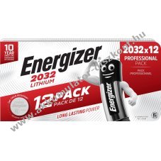 Energizer CR2032 3V 12db/csomag gombelem Lithium