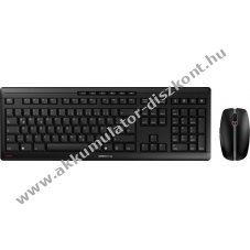 Cherry STREAM Desktop vezet�k n�lk�li billenty�zet �s eg�r k�szlet DE fekete 2,4GHz 2400dpi
