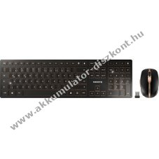 Cherry DW 9100 Slim vezet�k n�lk�li billenty�zet-eg�r szett DE Bluetooth 2400 dpi Li-Ion