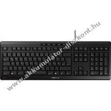 Cherry STREAM Keyboard USB vezet�kes fekete DE lapos billenty�zet