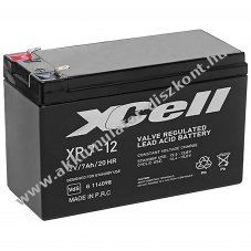 XCell XP7-12 12V 7000mAh Faston 6,3mm VdS AGM Akkumul�tor �lom