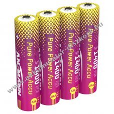 Ansmann Pure Power AAA (Micro) Akkumul�tor 1,5V min.1250mAh 4db/csomag Li-Ion