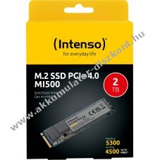 Intenso MI500 M.2 2280 NVMe PCIe4.0 2TB 5300MB/s olvas�s 4500MB/s �r�s Retail
