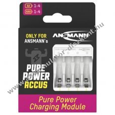 Ansmann Pure Power t�lt� 1-4 Li-Ion Micro AAA / Mignon ceruza AA USB-C k�bellel