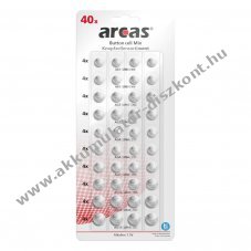 Arcas AG gombelem v�logat�s 1,5V 40db/csomag (8xAG1,8xAG3,8xAG4,4xAG5,4xAG12,8xAG13) Alkaline