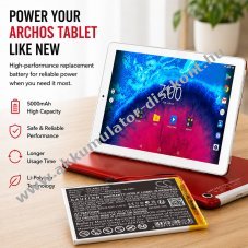 Helyettes�t� t�blag�p Akkumul�tor Archos 101 Core 3G AHB3097140 5000mAh/18.5Wh 3.7V