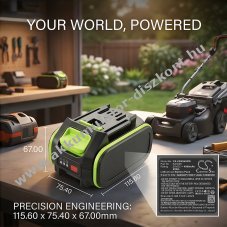 Helyettes�t� f�ny�r� Akkumul�tor KA3000 40V 4000mAh 80Wh 20V