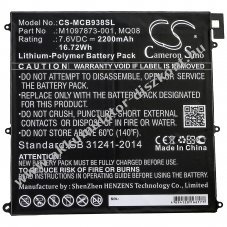 Helyettes�t� t�blag�p Akkumul�tor Microsoft Surface Book 1938 M1097873-001 2200mAh 16.72Wh 7.6V