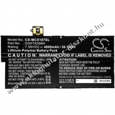 Helyettes�t� t�blag�p Akkumul�tor Microsoft Surface Pro X 1876 G3HTA056H 4800mAh 36.38Wh 7.58V