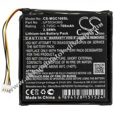 Helyettes�t� gps Akkumul�tor Cyclo100 UF553436G 3,7V 700mAh 2,59Wh