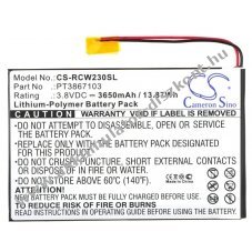 Helyettes�t� t�blag�p Akkumul�tor RCA RCT6272W23 PT3867103 3650mAh 13.87Wh 3.8V